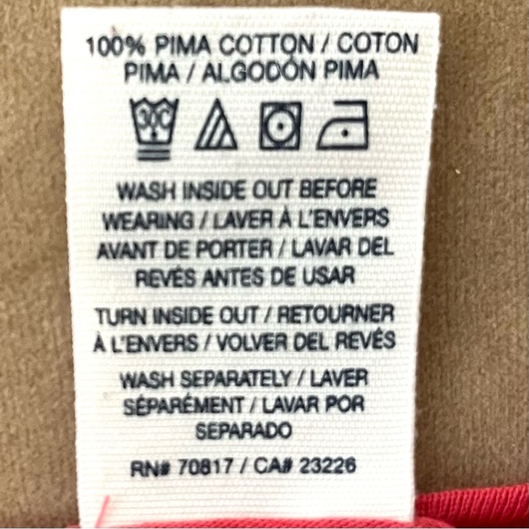 PINK VS~Cotton T-Shirt-Size X-Small-Red & Black - Picture 7 of 7